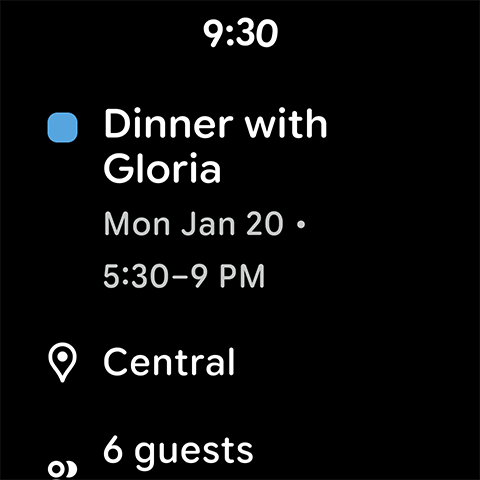 Google Calendar screenshot