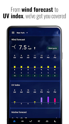 Transparent clock and weather screenshot