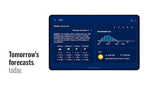 Transparent clock and weather screenshot