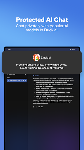 DuckDuckGo, Duck.ai, & VPN screenshot