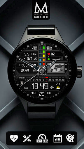 MD301 Hybrid watch face screenshot