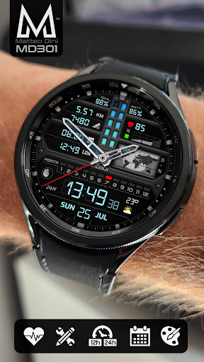 MD301 Hybrid watch face screenshot