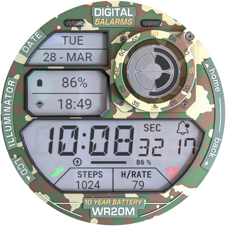 ILLUMINATOR Digital Watch face screenshot