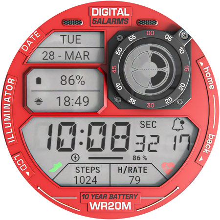 ILLUMINATOR Digital Watch face screenshot