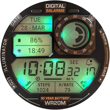 ILLUMINATOR Digital Watch face screenshot