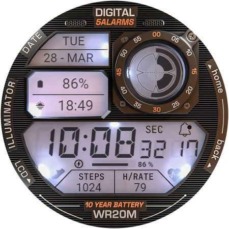ILLUMINATOR Digital Watch face screenshot