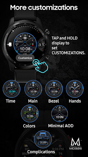 MD326 3D Modern Watch Face screenshot