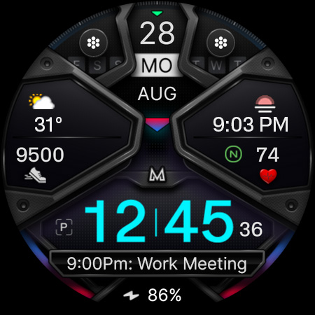 MD326 3D Modern Watch Face screenshot