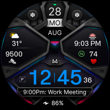 MD326 3D Modern Watch Face screenshot