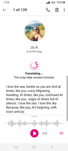 Visual Voicemail screenshot