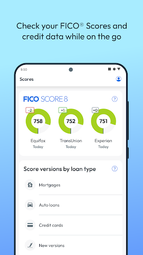 myFICO: FICO Credit Check screenshot