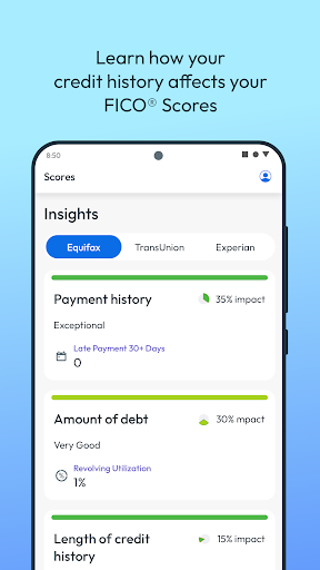 myFICO: FICO Credit Check screenshot