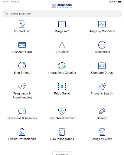 Drugs.com Medication Guide screenshot