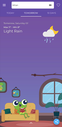 TheFrog: Weather app screenshot