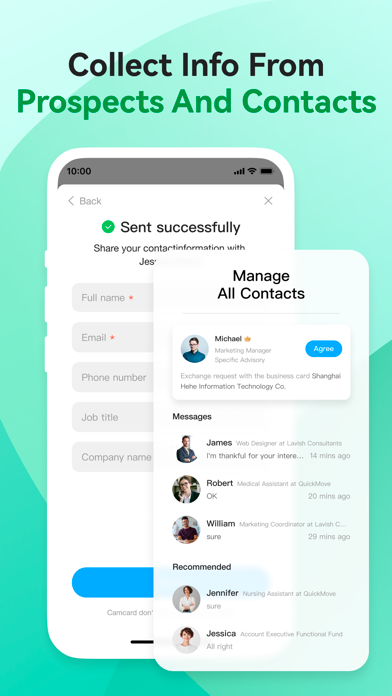 CamCard-AI Scanner, Transcribe screenshot
