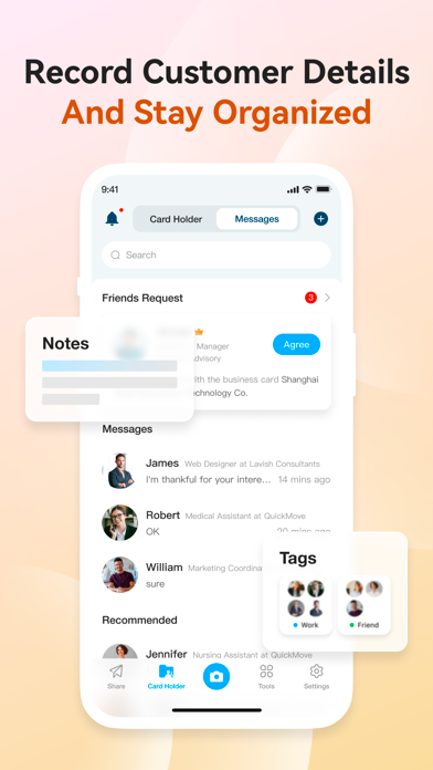 CamCard-AI Scanner, Transcribe screenshot