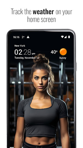 Transparent clock weather Pro screenshot