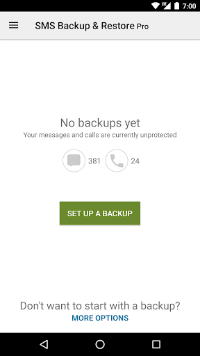 SMS Backup & Restore Pro screenshot