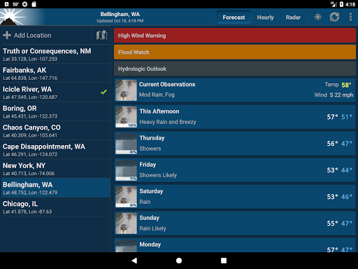 NOAA Weather Unofficial (Pro) screenshot