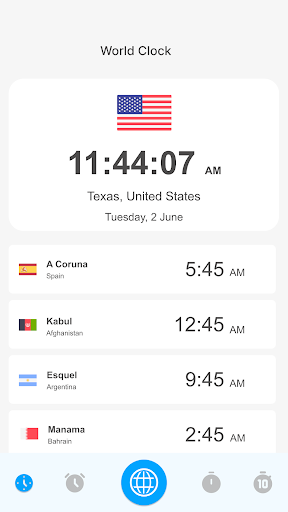 World Clock – World time clock screenshot