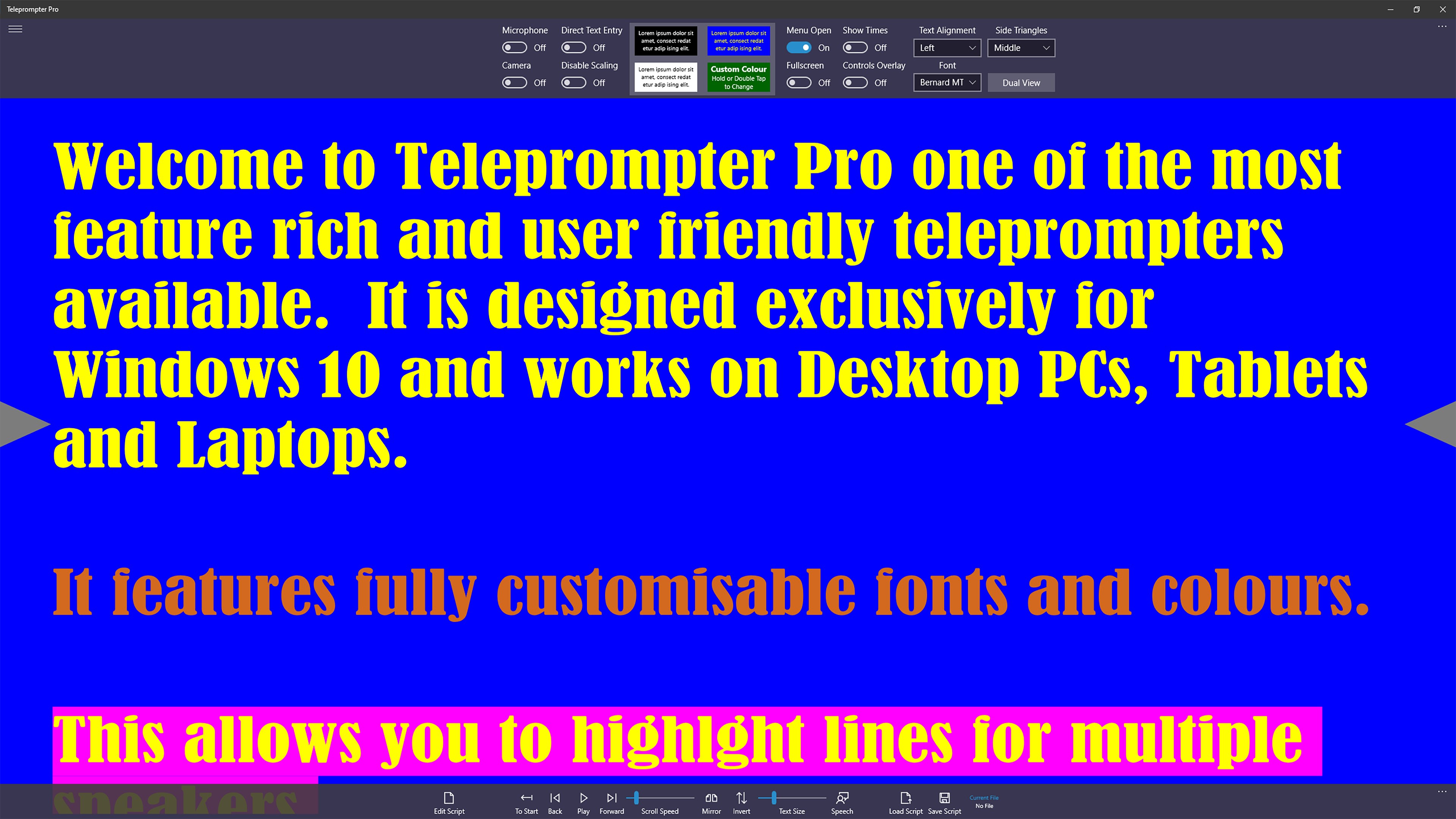 Teleprompter Pro screenshot